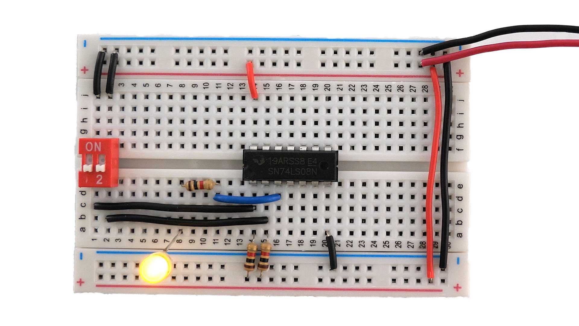 and gate 6 built with and IC