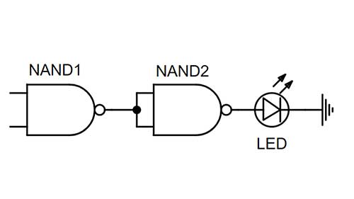 and gate made with nand gates