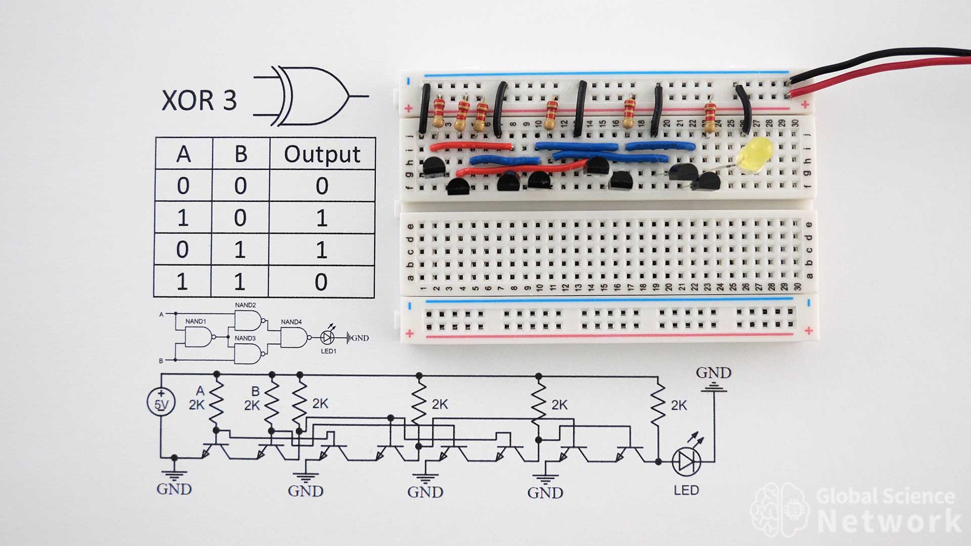 xor gate 3 using nand gates