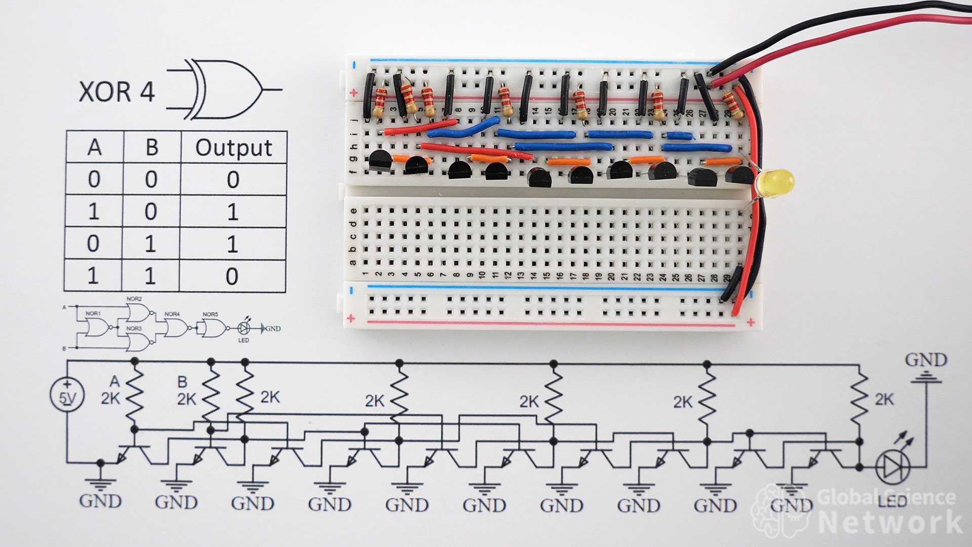 xor gate 4 using nor gates