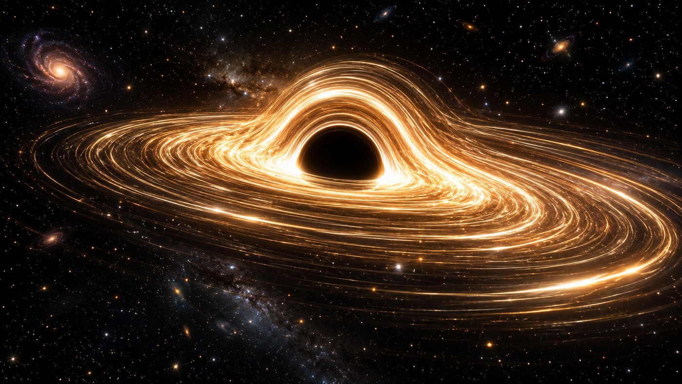 light orbiting black hole