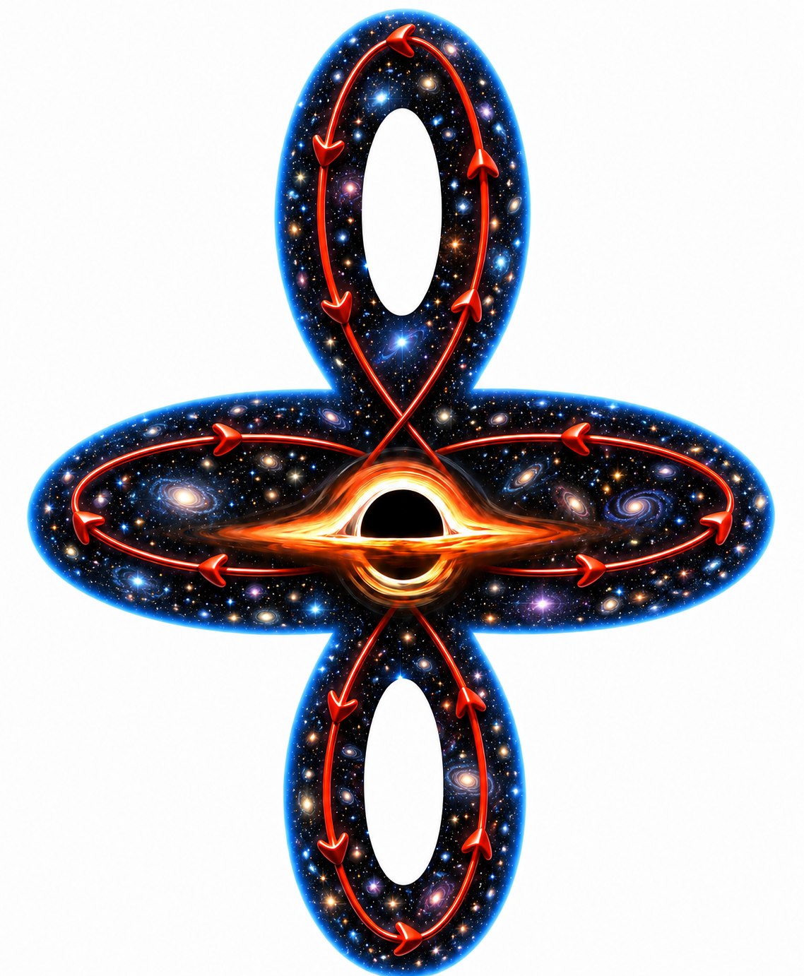 universe orbiting virtual black hole